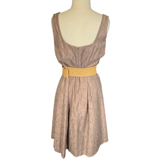 Nine West Pebble Sleeveless Dress in Brown Size 12 Neutral Coastal Knee Length - Picture 4 of 13
